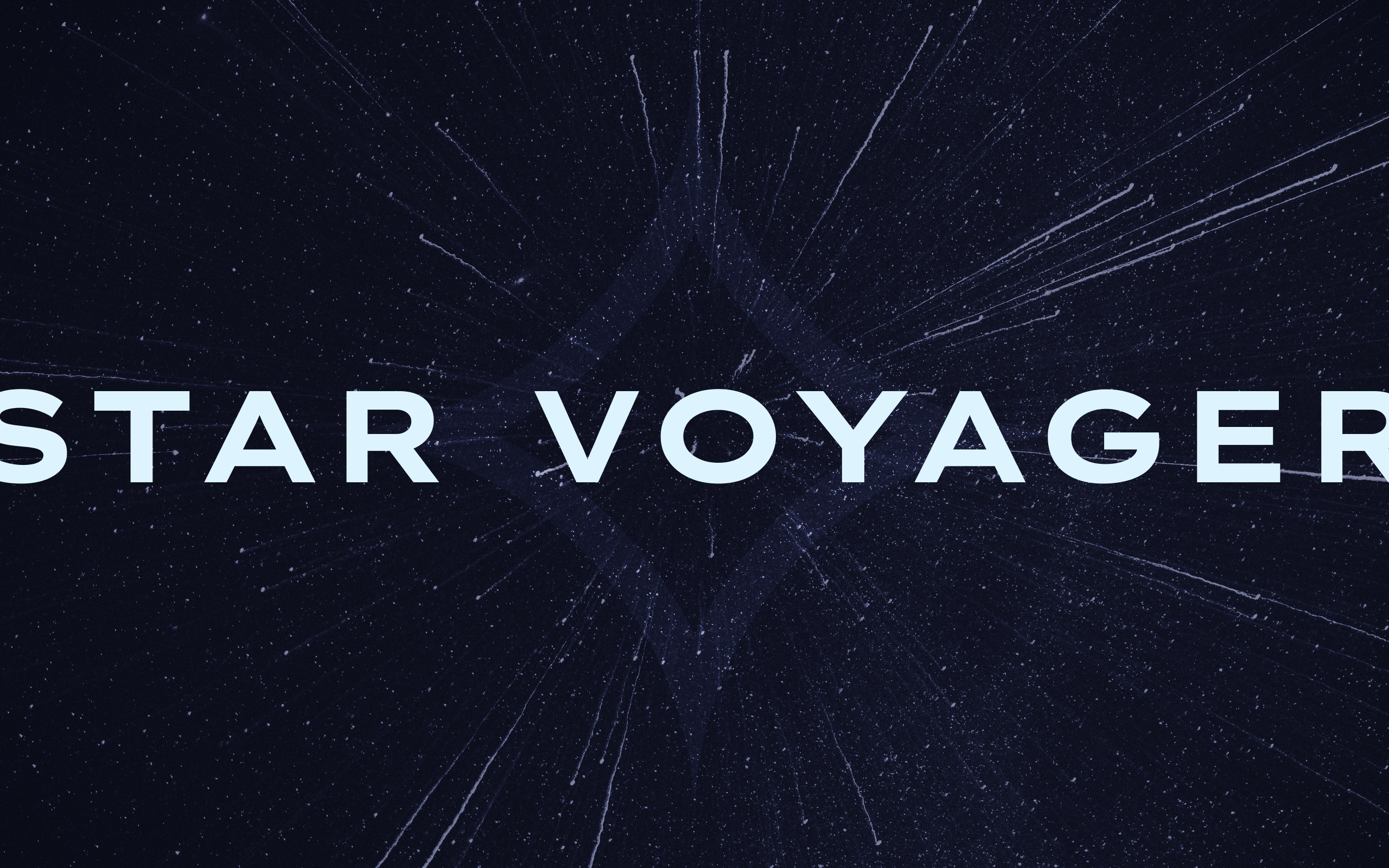 퍼져나가는 별들 사이로 'STAR VOYAGER'라는 텍스트가 크게 표시됨.
