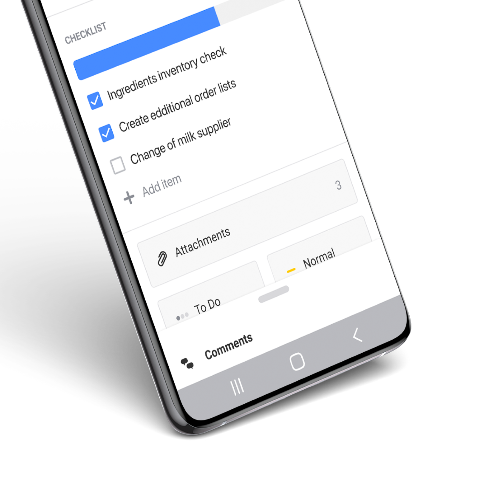 Swit Orbit으로 구현한 Swit의 Android 모바일 앱의 업무 상세 화면